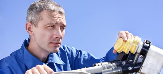 Installing,A,Satellite,Dish,By,A,Man,On,The,Background